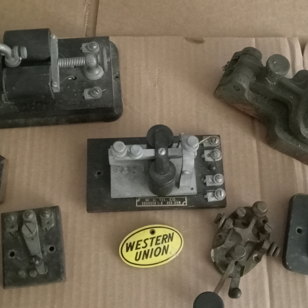 RARE Vintage Western Union Telegraph Morse Code bundle